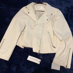 White pleather jacket